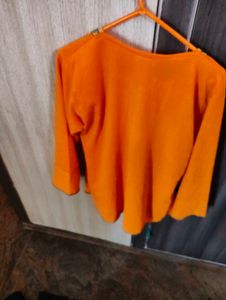 Orange Embellished Top
