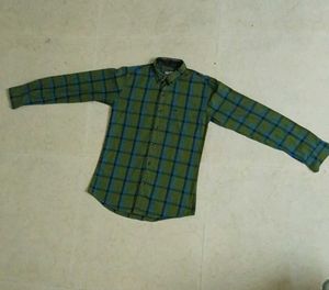 Green &amp; Blue Plaid Flannel Shirt