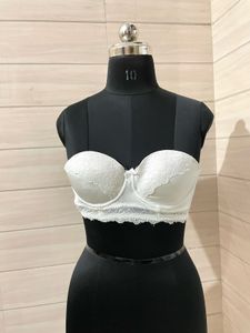 Dorina Imported Pushup White Lace Bra -