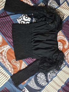 Net Lace Designer Crop Top