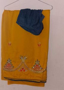 party wear saree with blouse