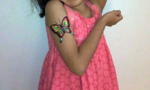 Pretty pink cutwork cloth frock 7 to 10 yr girls