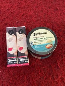 SUGAR Lipstick & Pilgrim Moisturizer