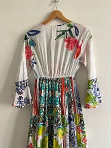CASA Tiered Long Cotton Maxi Dress