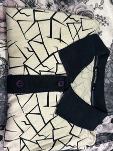 Printed White Polo Shirt