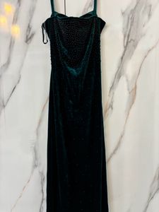 Gorgeous Green Gown Velvet