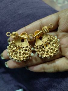 Vintage Style Gold Tone &amp; Pearl Pendant