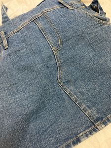 Denim Overalls Skirt