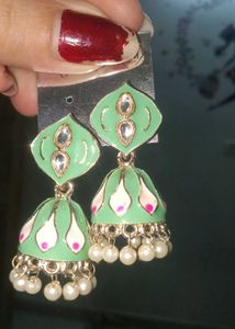 Cute Bow Clip And Earings Combo
