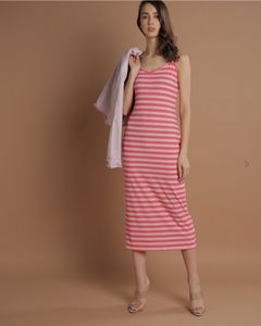 Outryt Striped Midi Bodycon Dress