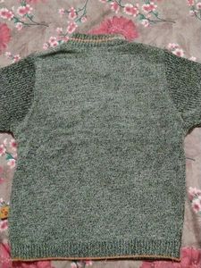 Woolen Sweater Full Sleeves Grey Colour