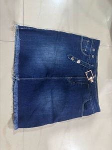 mini denim skirt