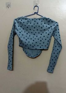 Zara Polka Dot Corset Top