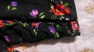 Casual Printed Black Full Sleeves Top 🖤💐