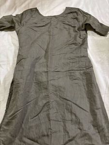 Gray Embroidered Kurta Set