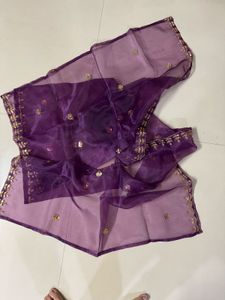 Purple Embellished Dupatta