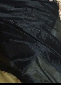 Beutiful White Black Saree With Blouse