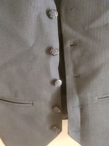 Combo Men Blue Coat Blazer Waistcoat