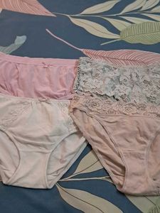 Combo Of Four  Pure Cotton  Imported Fabric  Panty