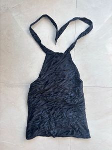 Black Animal Print Mini Dress