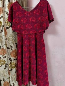 Rose Print Shimmry Dress