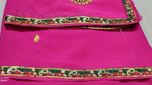 😍💖new Beautiful Pink Saree💖😍