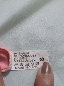 Imported High Quality Pink Tank Top With Bra