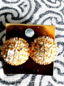 Stud Earrings - Sparkling And Black