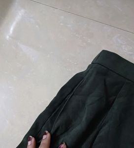Dark Olive Velvet Pants