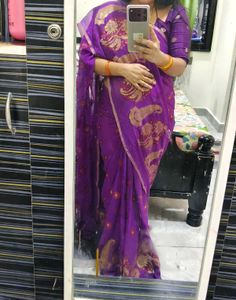 Purple Floral Saree