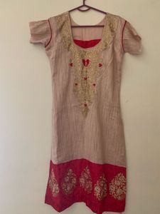Golden Red Kurta Set