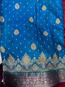Chintamani Bridal Shalu with stitched blouse.