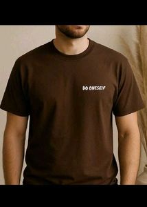 Brown 'DO ONESEIF' Graphic Tee