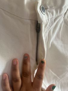 White Bootcut Jeans