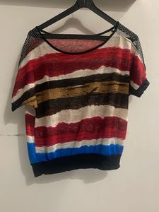Striped Short Sleeve Top