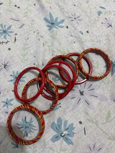 Red &amp; Gold Bangles