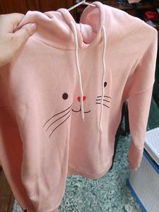 Cute Pink Cat Hoodie