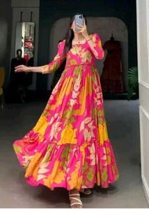 Georgette Multicolour Gown