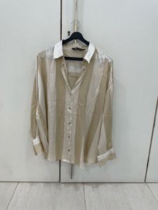 ✨Golden Hour Glam! 🤩Silky Viscose Striped Blouse