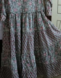 Tiered Floral Print Dress