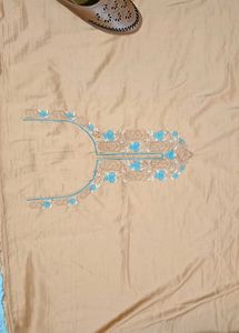 Kurti Material With Neck Work