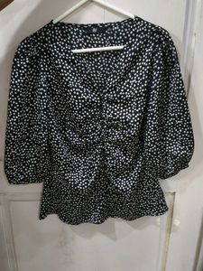 Polka Dot  black top