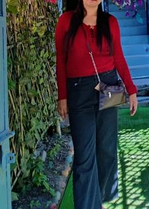 Maroon Winter Top