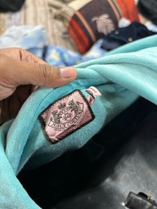 Juicy Couture Aqua Velour Hoodie
