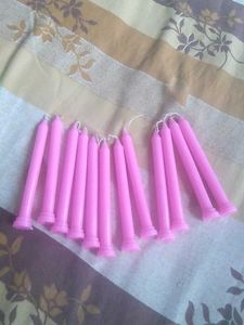 Pink Pillar Candles