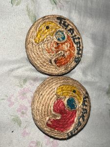 Small Cute Thailand Storage Boxes Made Of Jute Set Of 2