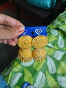 Golden Jhumka Earrings