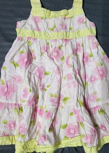 Pink Floral Dress Sleeveless