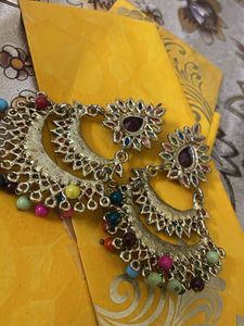 Colorful Chandbali Earrings