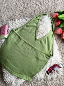 Olive Halter Top